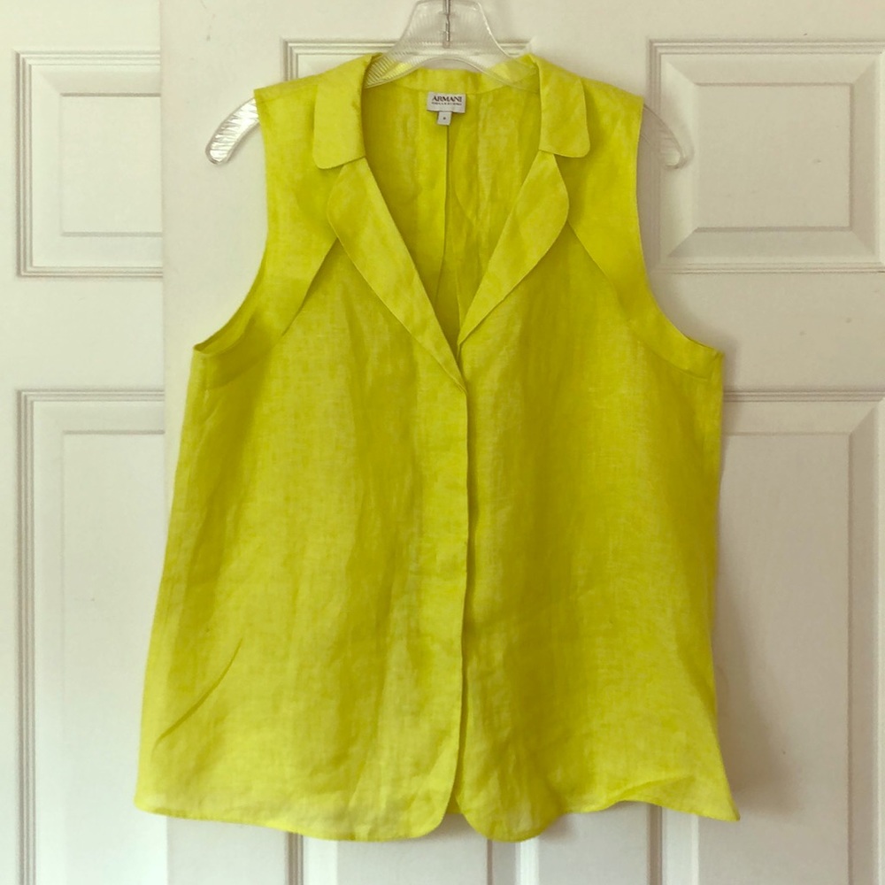 Armani Collezioni Linen Top